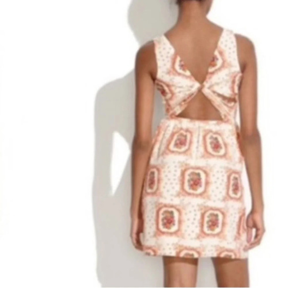 Madewell Floral Flora Mini‎ Silk Dress 2 - Picture 3 of 5